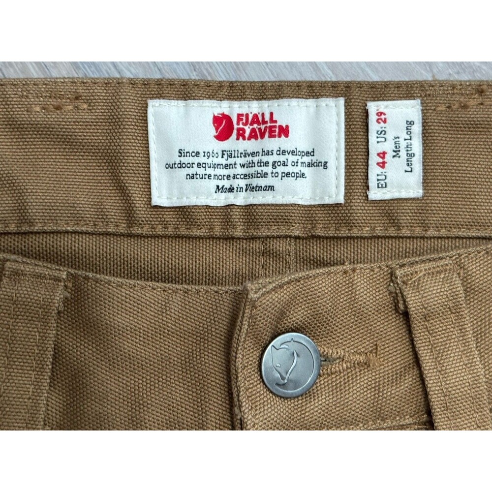 New Fjällräven Greenland Canvas Jeans in Buckwheat Brown 29 Gorpcore Trekking - Picture 4 of 7